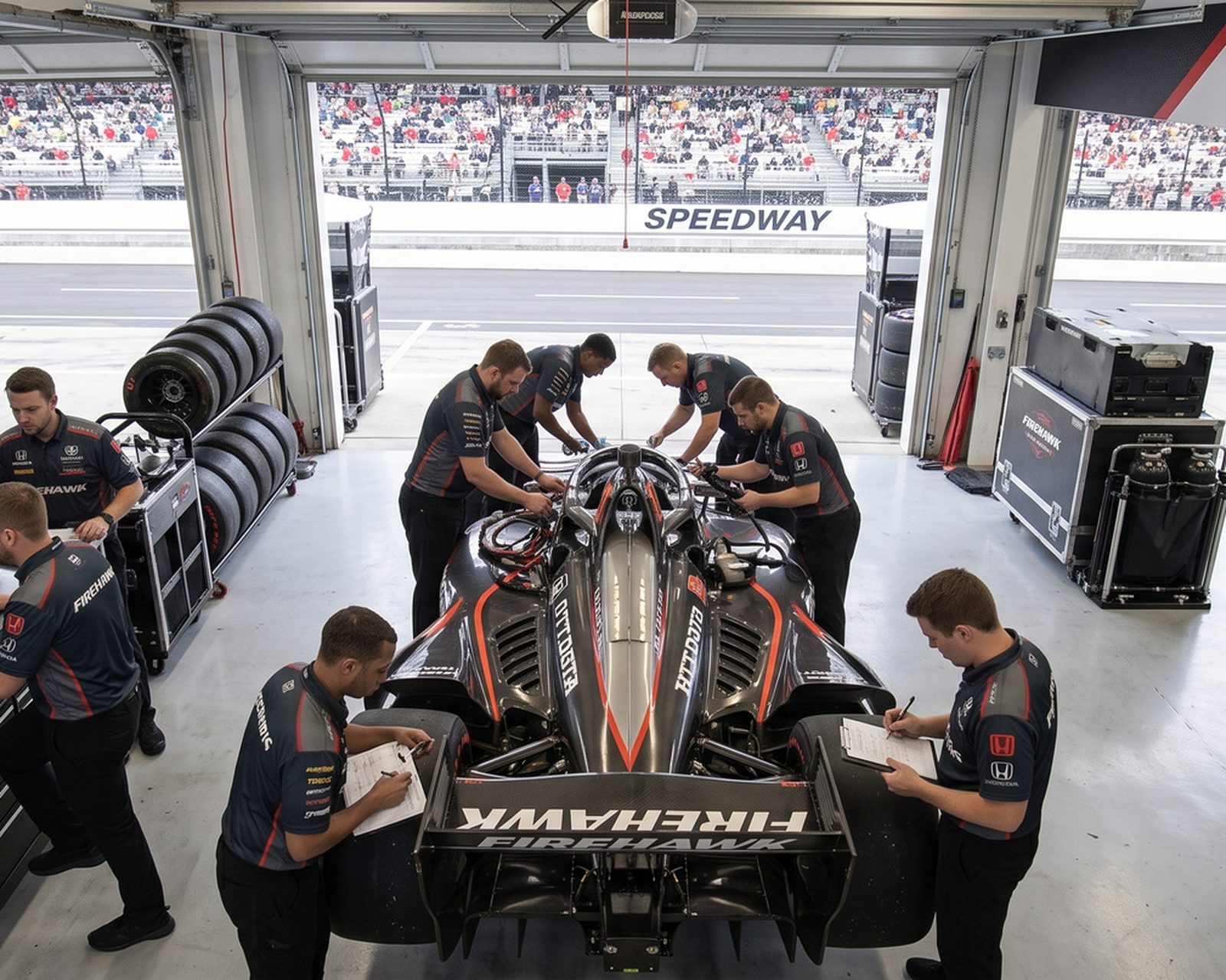 Visita a uma equipe de IndyCar